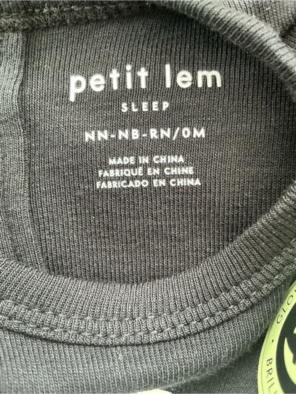 PETIT LEM Glow In The Dark Skeleton Footie | Size NB